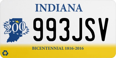 IN license plate 993JSV