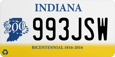 IN license plate 993JSW