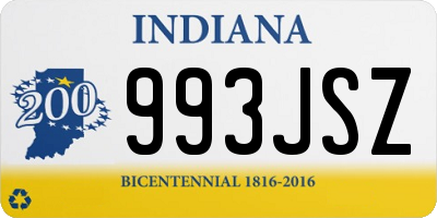 IN license plate 993JSZ