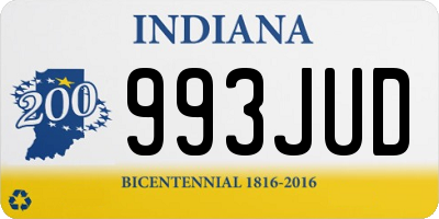 IN license plate 993JUD