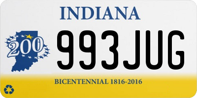 IN license plate 993JUG