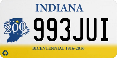 IN license plate 993JUI