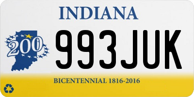 IN license plate 993JUK