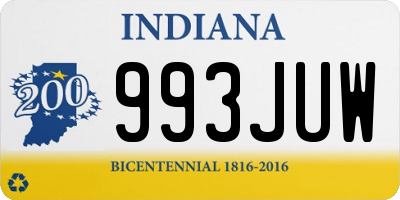 IN license plate 993JUW