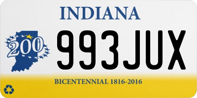 IN license plate 993JUX