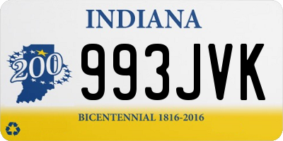 IN license plate 993JVK