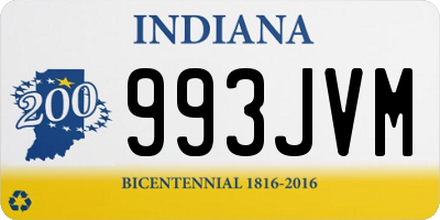 IN license plate 993JVM