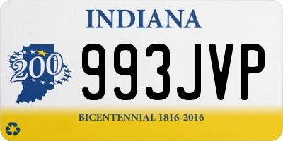 IN license plate 993JVP