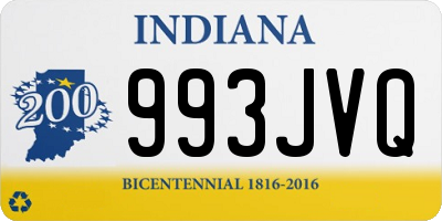 IN license plate 993JVQ