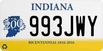 IN license plate 993JWY