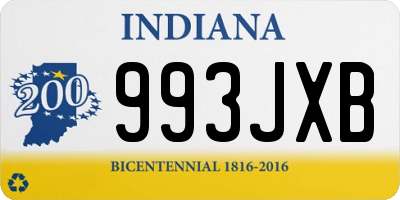 IN license plate 993JXB