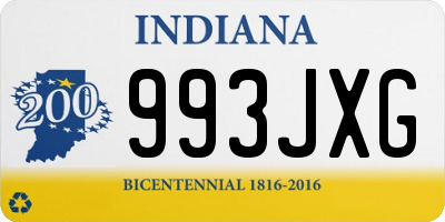 IN license plate 993JXG