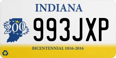 IN license plate 993JXP