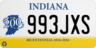 IN license plate 993JXS