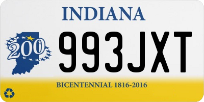 IN license plate 993JXT