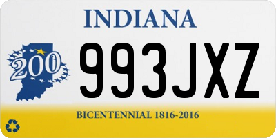 IN license plate 993JXZ