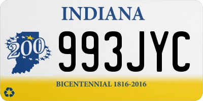 IN license plate 993JYC