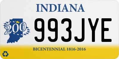 IN license plate 993JYE