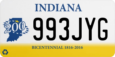 IN license plate 993JYG
