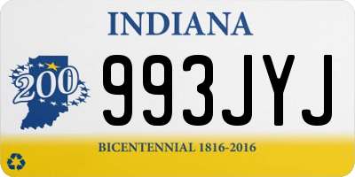 IN license plate 993JYJ