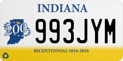 IN license plate 993JYM