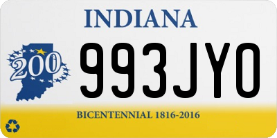 IN license plate 993JYO