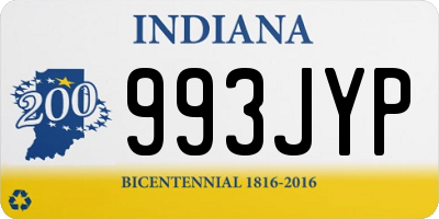 IN license plate 993JYP
