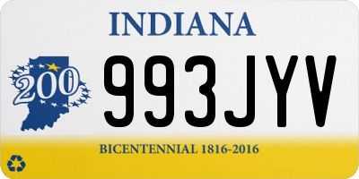 IN license plate 993JYV