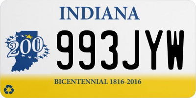 IN license plate 993JYW