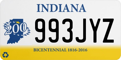 IN license plate 993JYZ