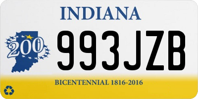 IN license plate 993JZB