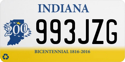 IN license plate 993JZG