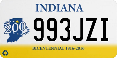 IN license plate 993JZI