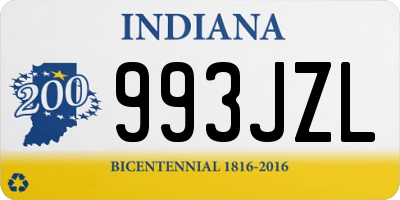 IN license plate 993JZL