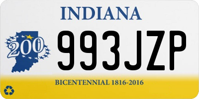 IN license plate 993JZP