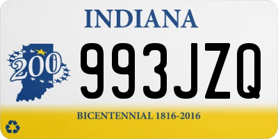 IN license plate 993JZQ