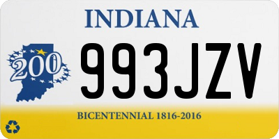 IN license plate 993JZV