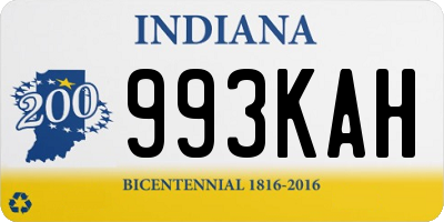IN license plate 993KAH