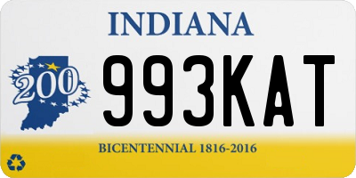 IN license plate 993KAT