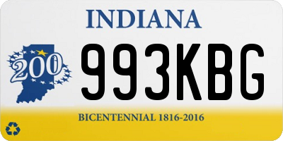 IN license plate 993KBG