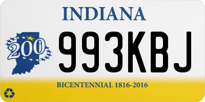 IN license plate 993KBJ