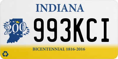 IN license plate 993KCI