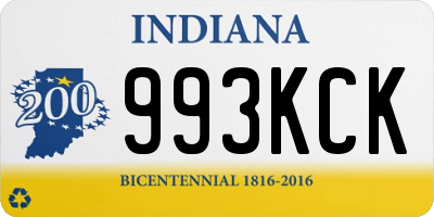 IN license plate 993KCK