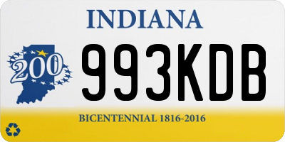 IN license plate 993KDB