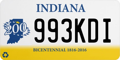 IN license plate 993KDI