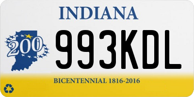 IN license plate 993KDL