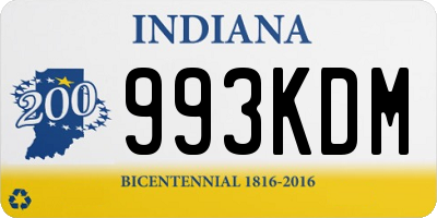 IN license plate 993KDM