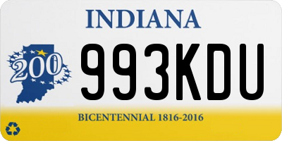 IN license plate 993KDU