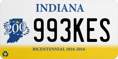 IN license plate 993KES