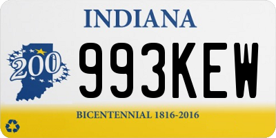 IN license plate 993KEW